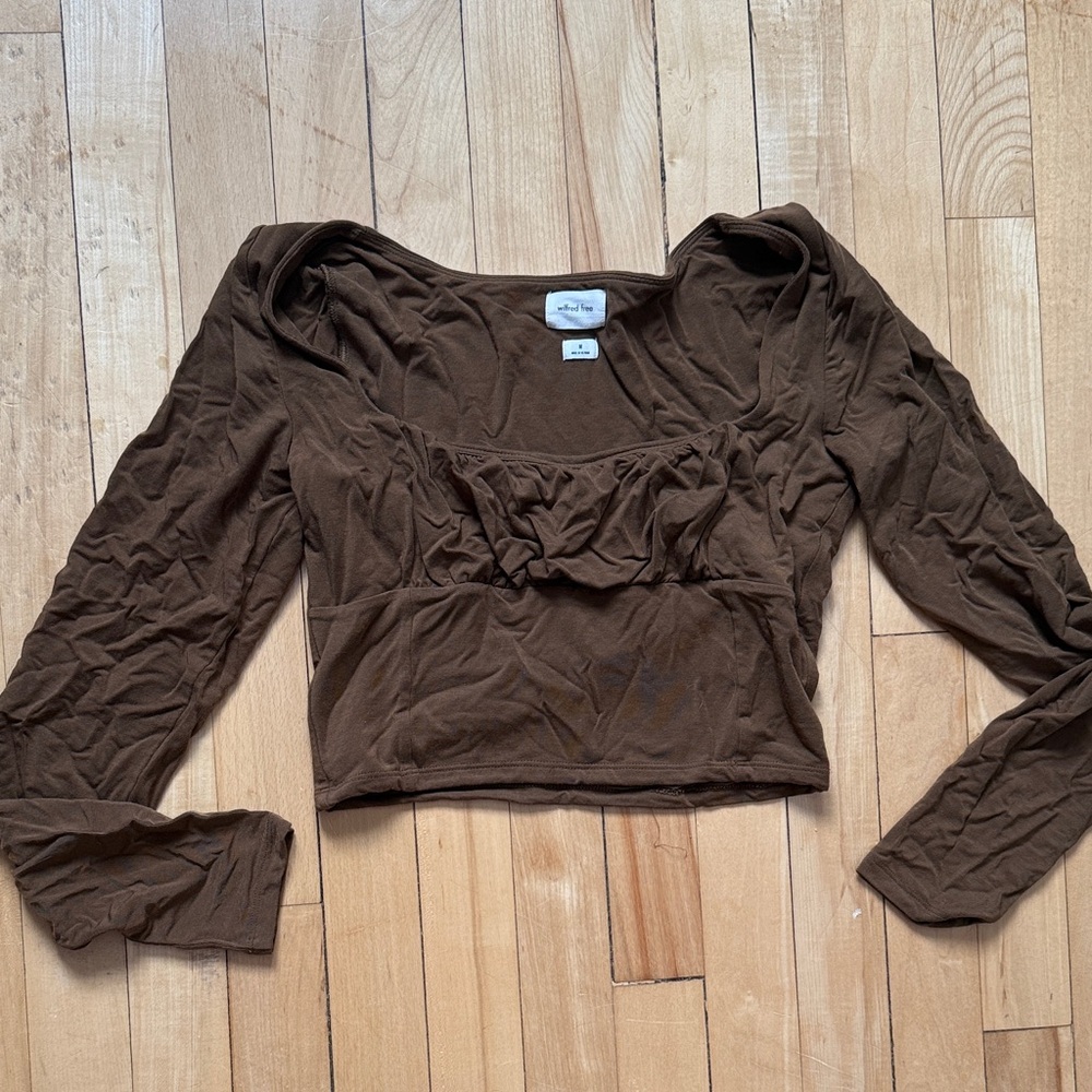 Brown Wilfred Long Sleeve Women's Top